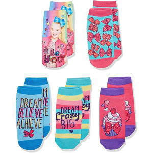 Girl’s JoJo Siwa Shorty Socks – 5 Pair Set – Size 6–8.5 – NWT